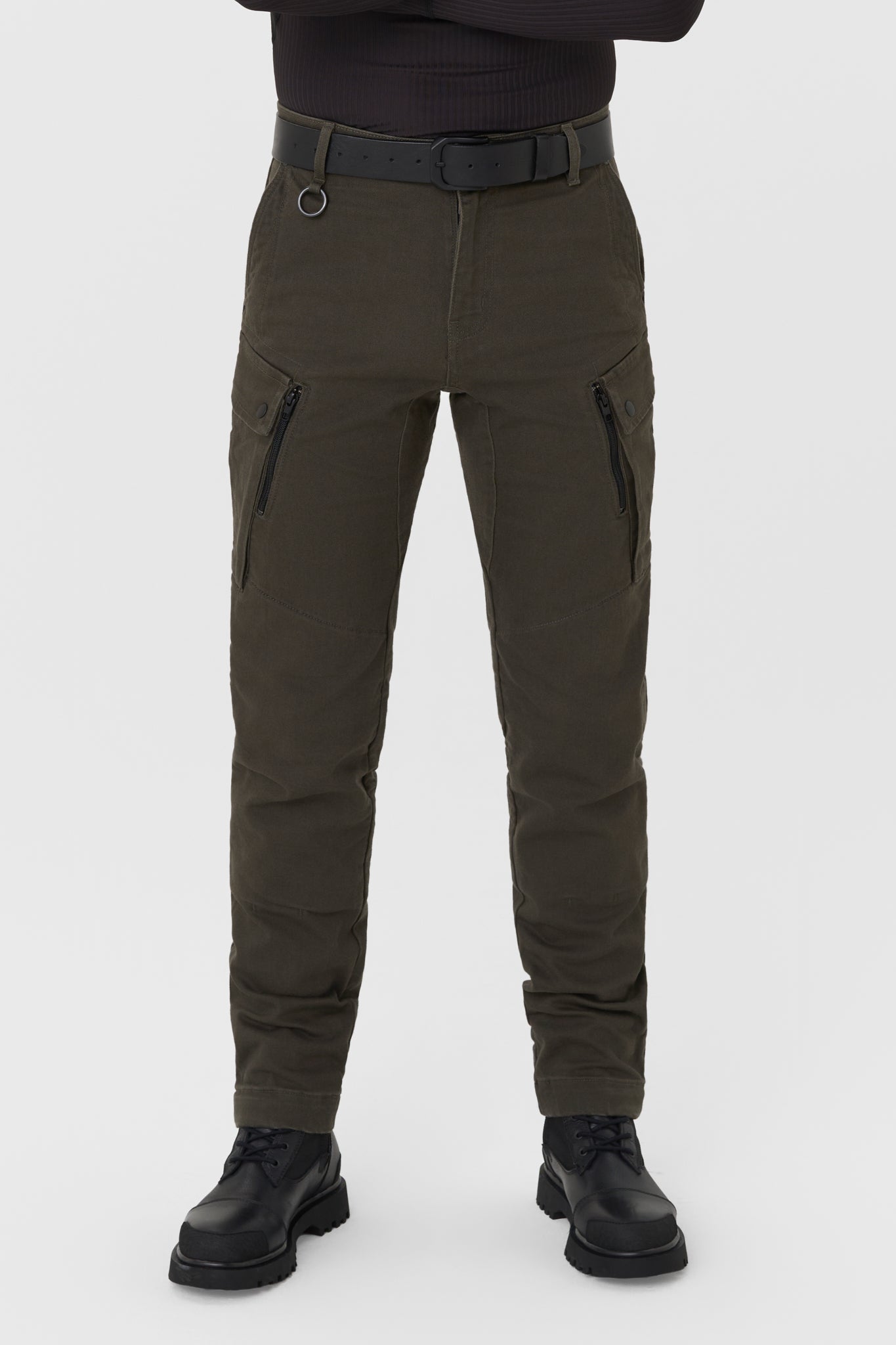 MARK OLIVE AAA - Cargo Style Motorcycle Jeans for Men with Cordura