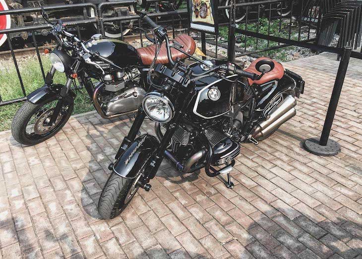 Two BMW old school bikes in Beijing China