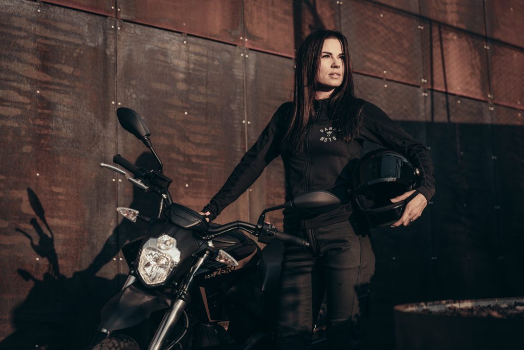 Women in motorcycle apparel