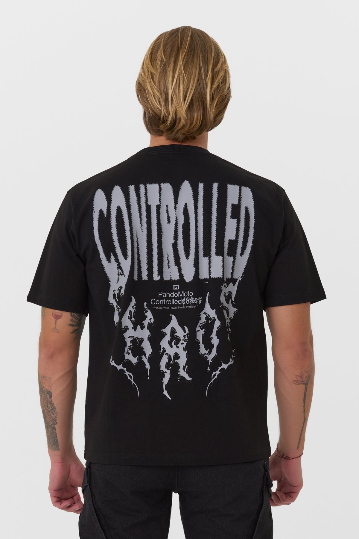 Pando Moto Controlled Chaos Oversized T-Shirt for Bikers