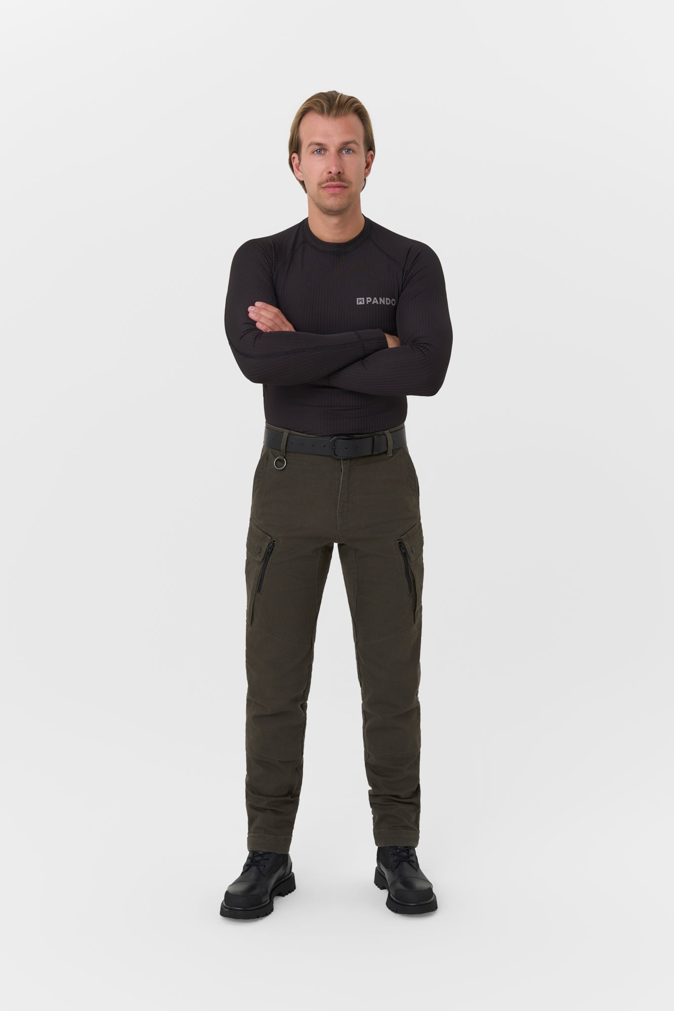 MARK OLIVE AAA - Cargo Style Motorcycle Jeans for Men with Cordura