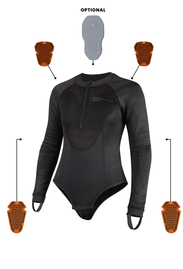 BIA BLACK – Protective motorcycle base layer / body • Pando Moto