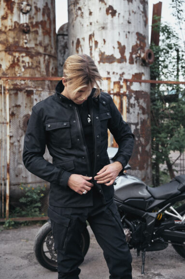 Veste Moto Homme Cordura 100% Imperméable - Protection CE Amovible Dos/Coudes/Épaules + Doublure Thermique - Noir Bikers Gear Australia
