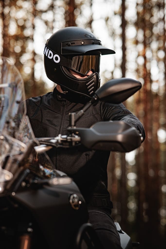 goggles under motorcycle helmet Pando Moto Pando MX Goggles Blue