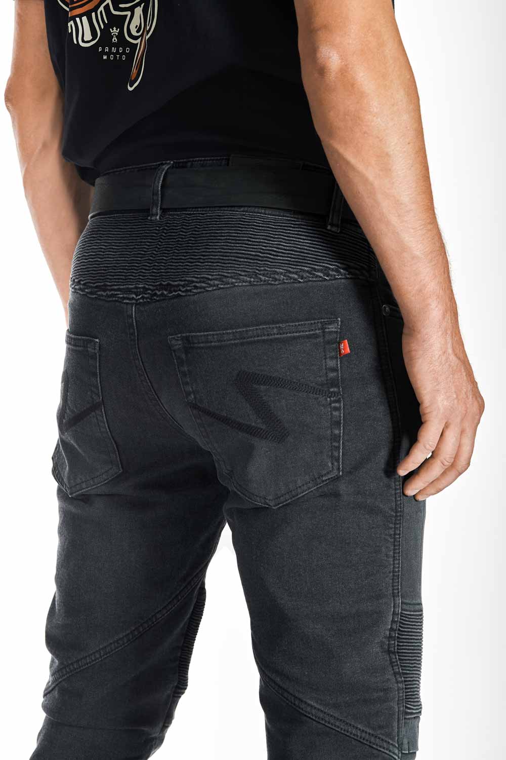 Karl Devil 9 – Men's Slim-Fit Motorcycle Jeans rear view