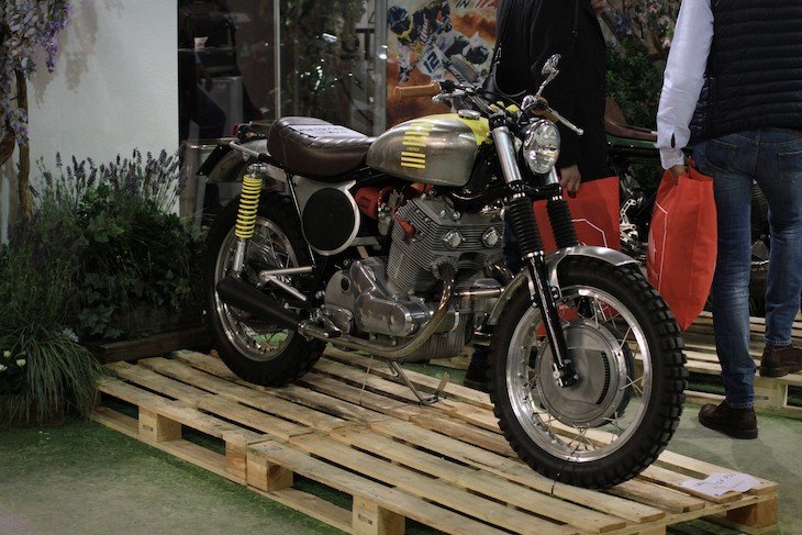 An old scool bike at EICMA 2016 exposed