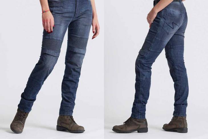 Rosie Navy Plain Motorcycle Jeans Cafe 1