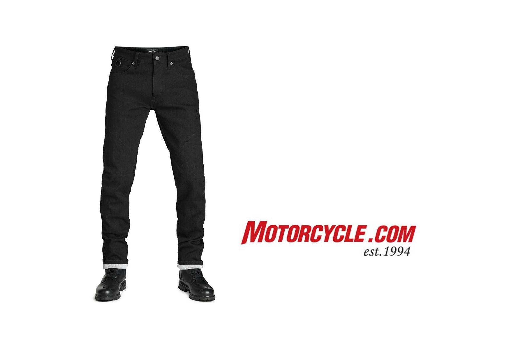 Pando Moto Steel Black Jeans in front