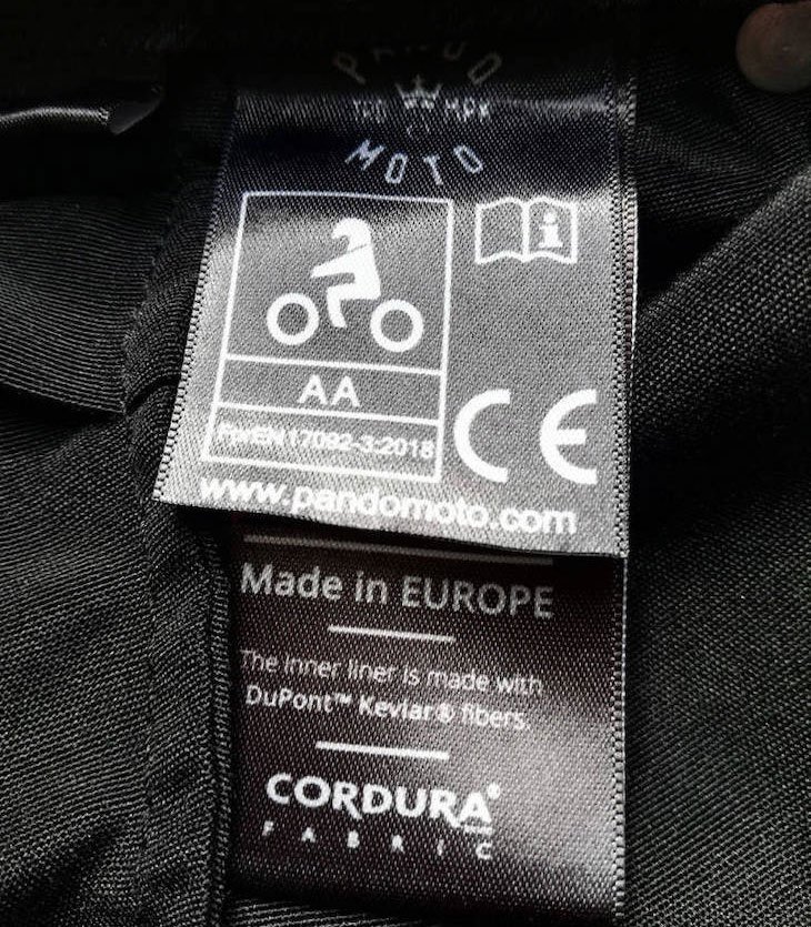 protective motorcycle gear label