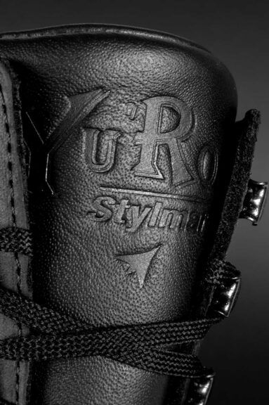 YU'ROK BLACK - Stylmartin waterproof motorcycle boots emblem