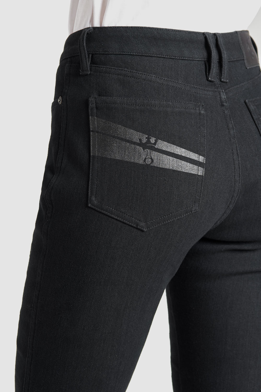 Kissaki Dyn 01 Motorcycle Jeans for Women rear pocket close up