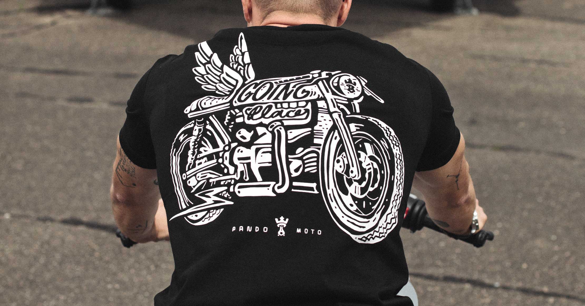 Motorcycle Graphic Tee Shirt - MIKE MOTO WING 1