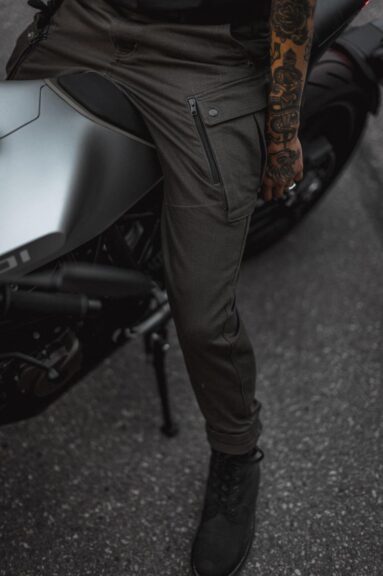 Men's Kevlar® Lined Motorcycle Motorbike Chinos Tan Stretch Cotton Jeans  Trouser