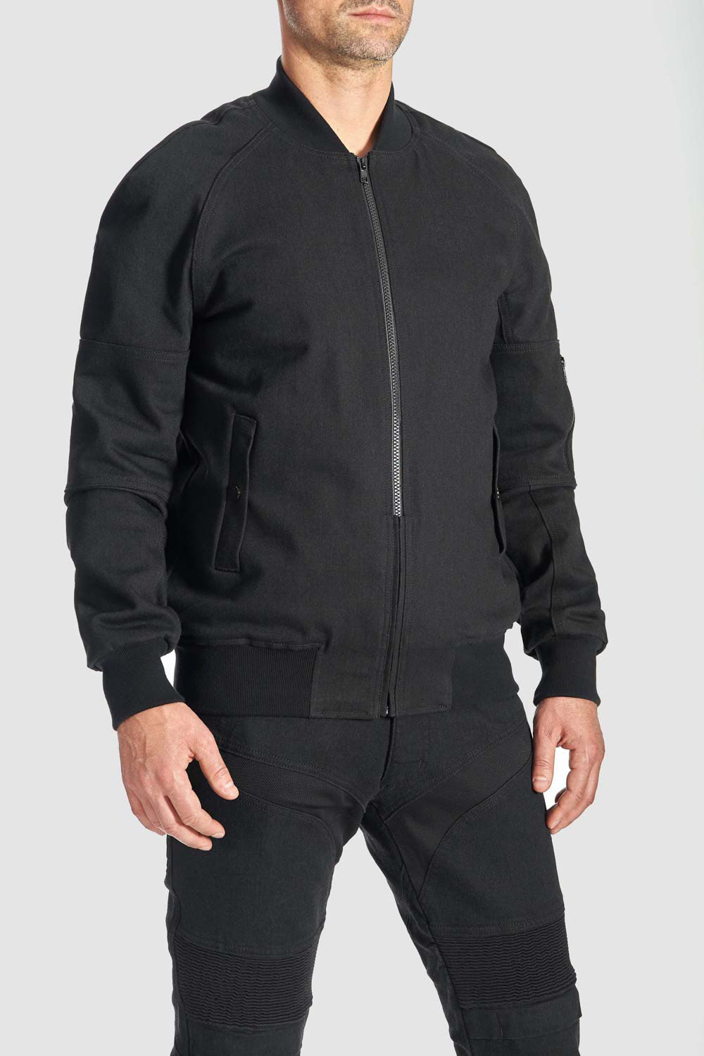 Armored Motorcycle Bomber Jacket front view