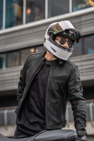 Pando Moto Men'S Leather Motorcycle Jacket - Tatami Lt 01 Black -  Chromeburner