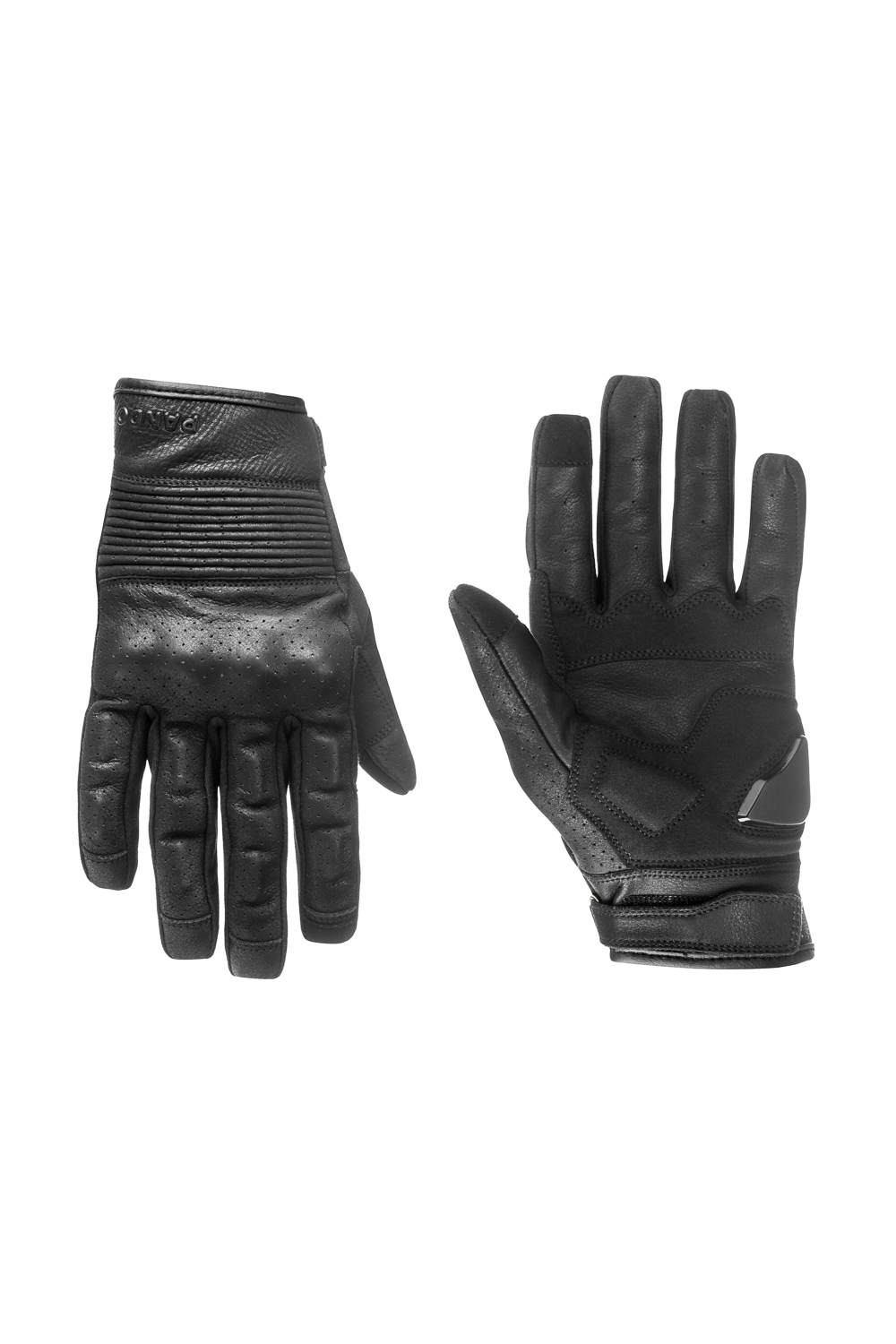 Onyx Black 01 motorcycle gloves front view 2