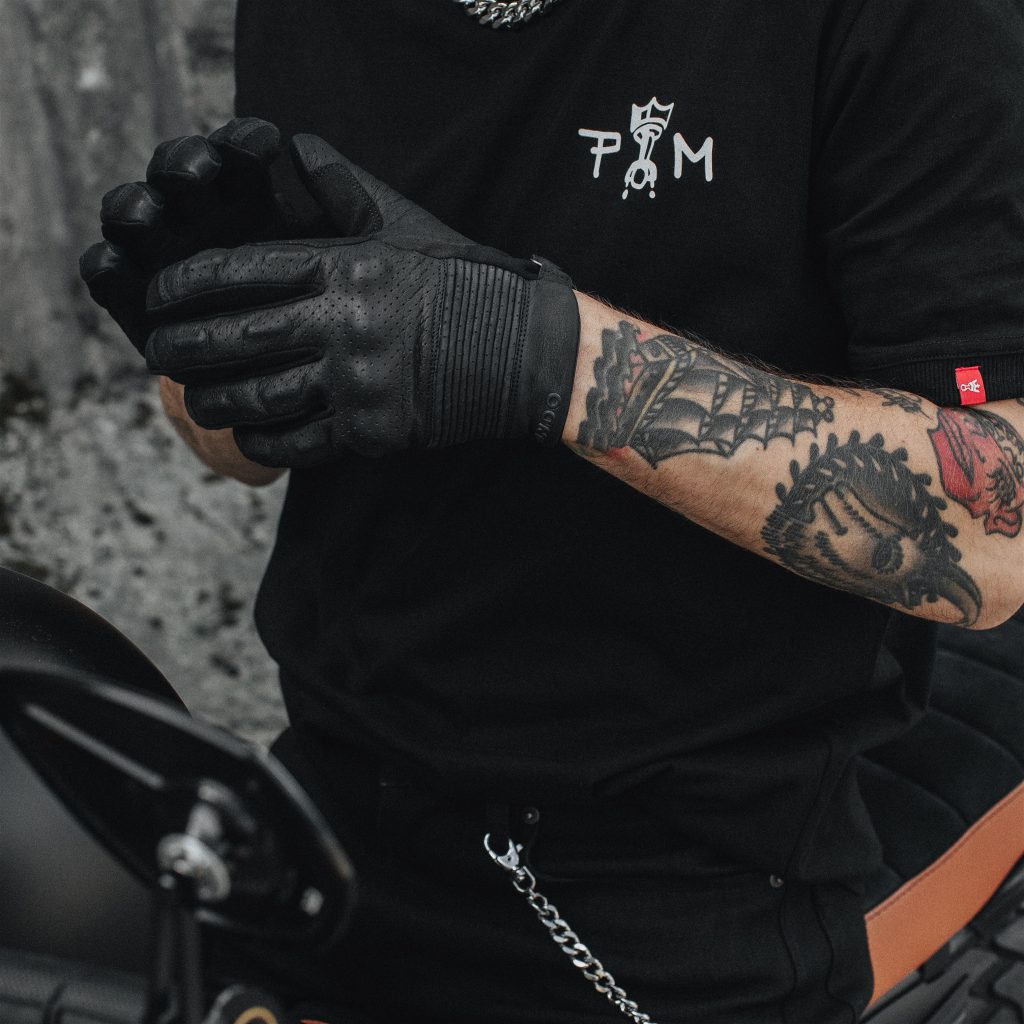 Beginner motorcyclist new gloves