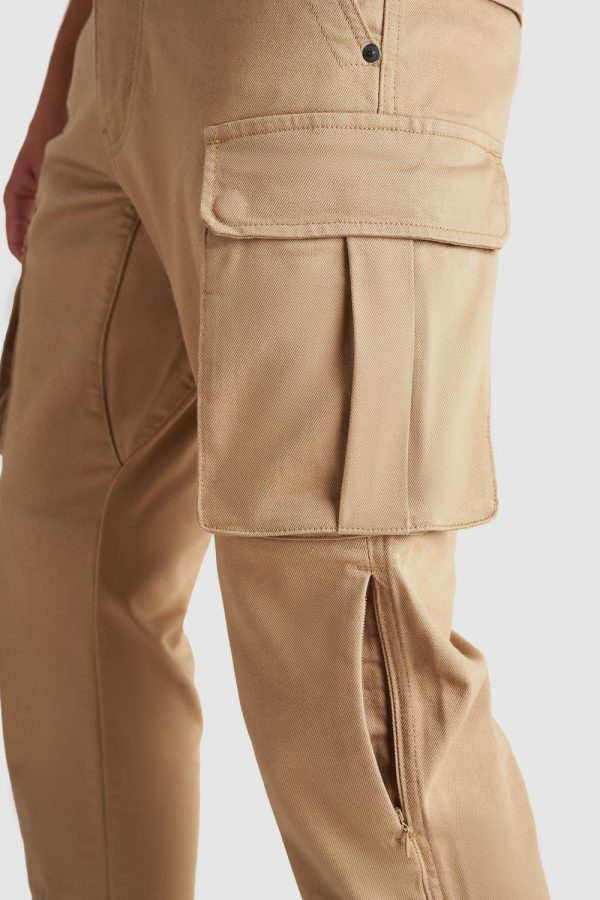 DESERT CARGO BEIGE - Motorcycle Jeans for Men with Chino Style