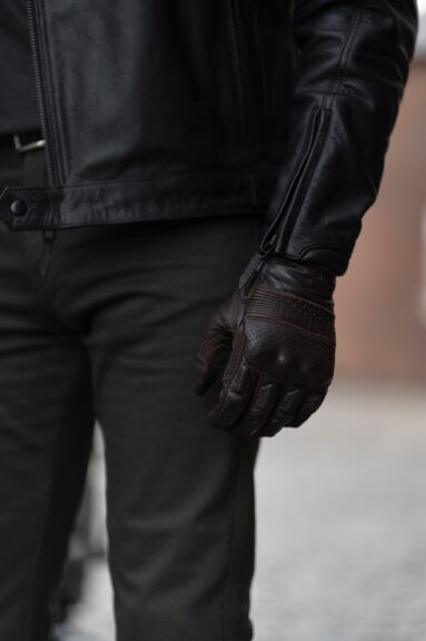 ONYX BROWN - Leather Motorcycle Gloves 7