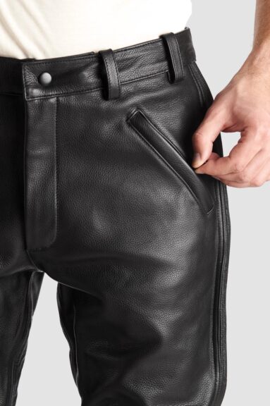 KATANA SLIM BLACK - Motorcycle Men's Leather Pants 4