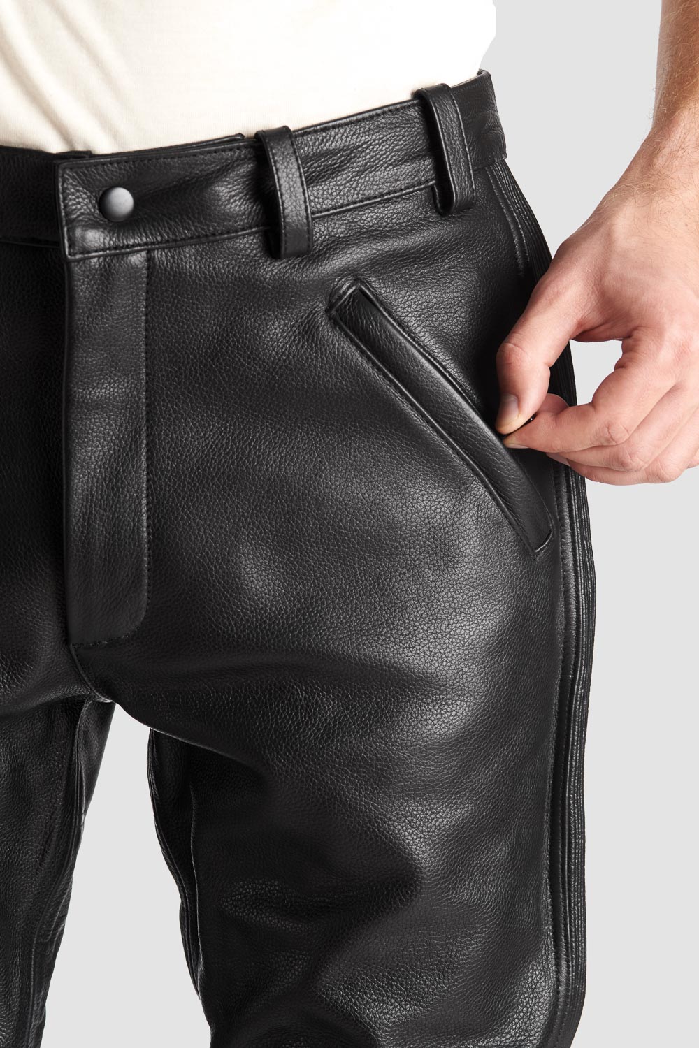Men's Real Leather Genuine Sheep Leather Party Pants Slim Fit Real Leather  Pant | eBay