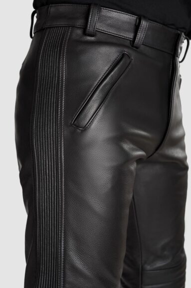 KATANA SLIM BLACK - Motorcycle Men's Leather Pants 10