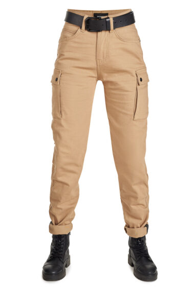 MILA CARGO BEIGE - Motorcycle Jeans for Women with Chino Style Cordura® 6