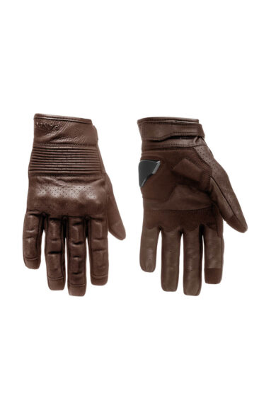 ONYX BROWN - Leather Motorcycle Gloves • Pando Moto