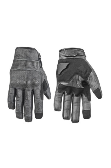 ONYX GREY - Leather Motorcycle Gloves 8