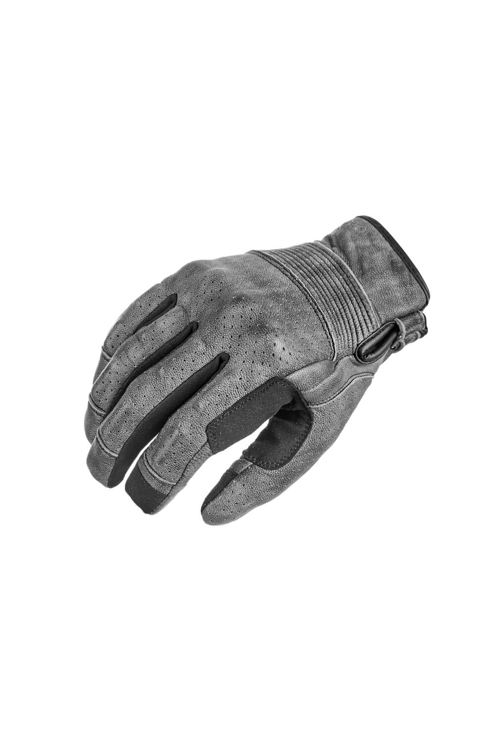 ONYX GREY - Leather Motorcycle Gloves 1