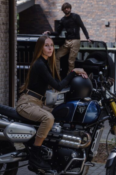Pando Moto Rosie Devil Plain Women's Cordura Motorcycle Jeans with