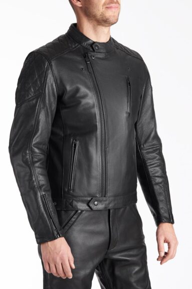 TWIN LEATHER JACKET BLACK - Men’s Leather Motorcycle Jacket