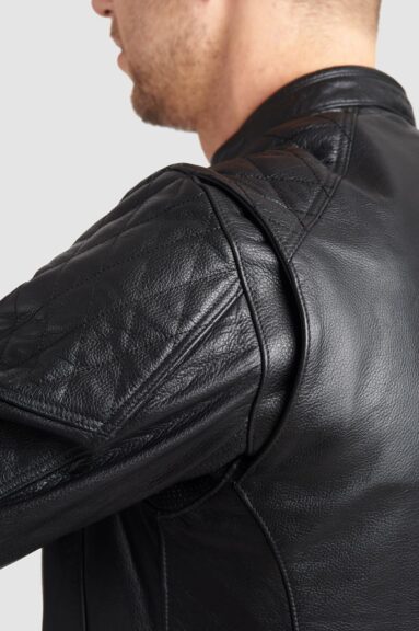 TWIN LEATHER JACKET BLACK - Men’s Leather Motorcycle Jacket 9