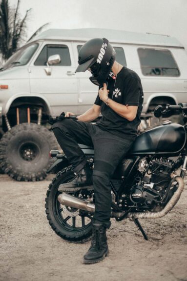 KARLDO SLIM BLACK - Motorcycle Jeans for Men Slim-Fit Cordura® 3