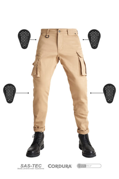 DESERT CARGO BEIGE -  Motorcycle Jeans for Men with Chino Style Cordura® 9