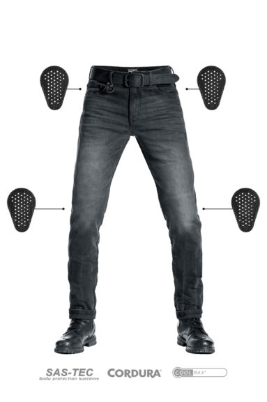 ROBBY SLIM BLACK - Motorcycle Jeans Men's Slim-Fit Cordura® 4