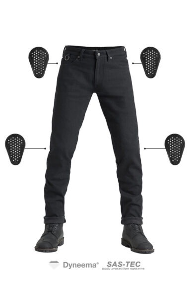 Pando Moto Men's Slim-Fit Dyneema STEEL BLACK 02 - L32 Motorcycle Jeans For  Sale Online 