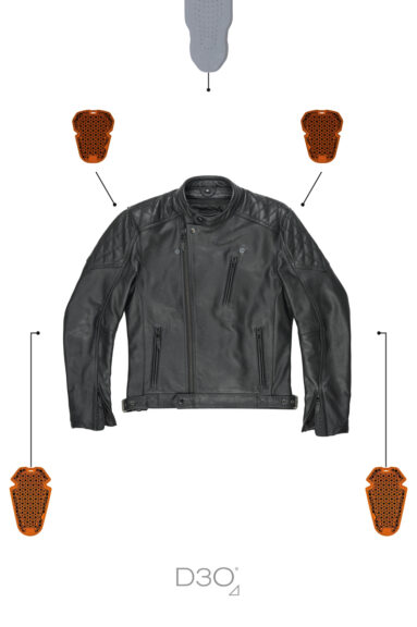 TWIN LEATHER JACKET BLACK - Men’s Leather Motorcycle Jacket 7