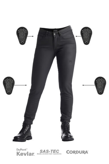 LORICA SLIM BLACK – Women’s Motorcycle Jeans Slim-Fit Kevlar® 7