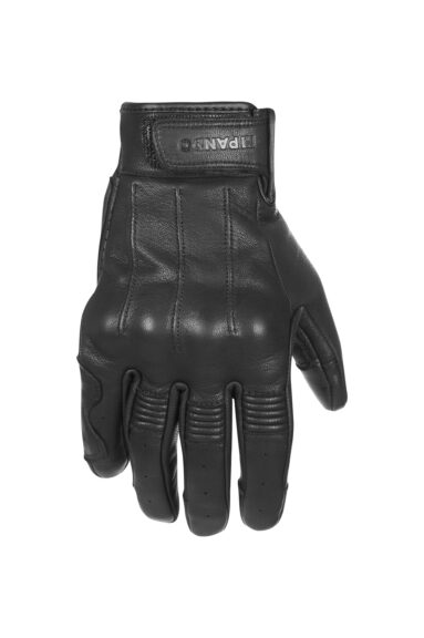 IVY BLACK - Leather Summer Motorcycle Gloves 3