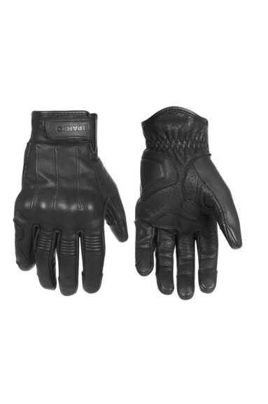 IVY BLACK - Leather Summer Motorcycle Gloves 8