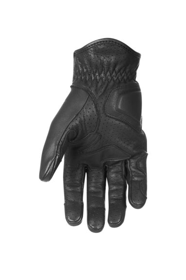 IVY BLACK - Leather Summer Motorcycle Gloves 9