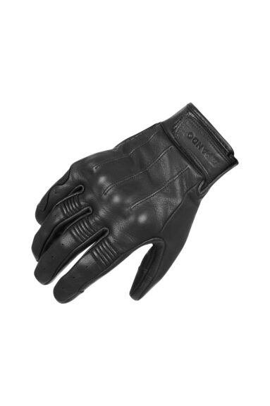 IVY BLACK - Leather Summer Motorcycle Gloves 1