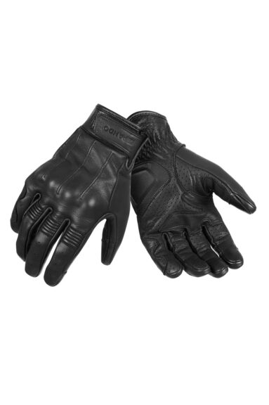 IVY BLACK - Leather Summer Motorcycle Gloves 2